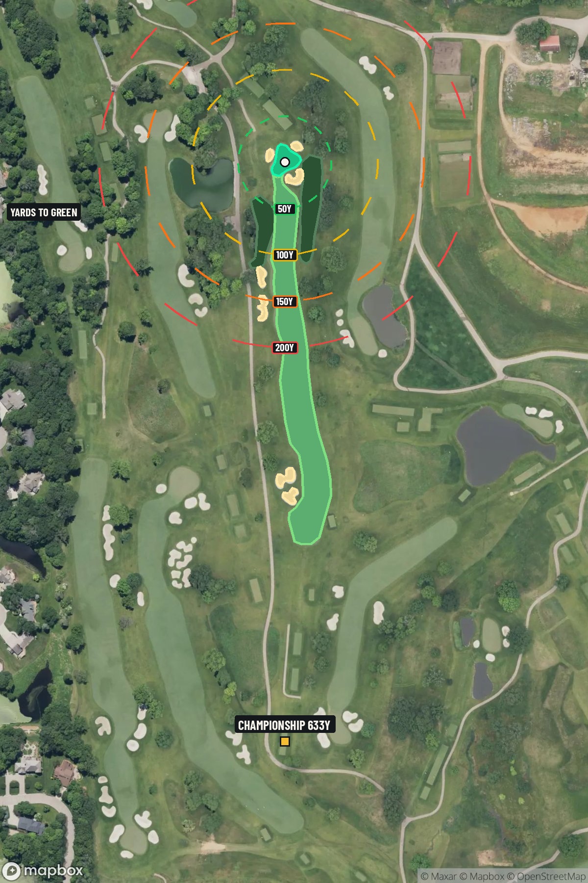 Hole 3 aerial at Hazeltine National Golf Club