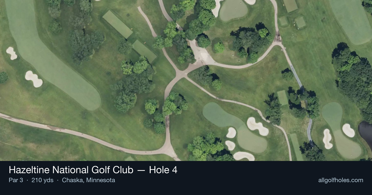Hole 4 aerial at Hazeltine National Golf Club