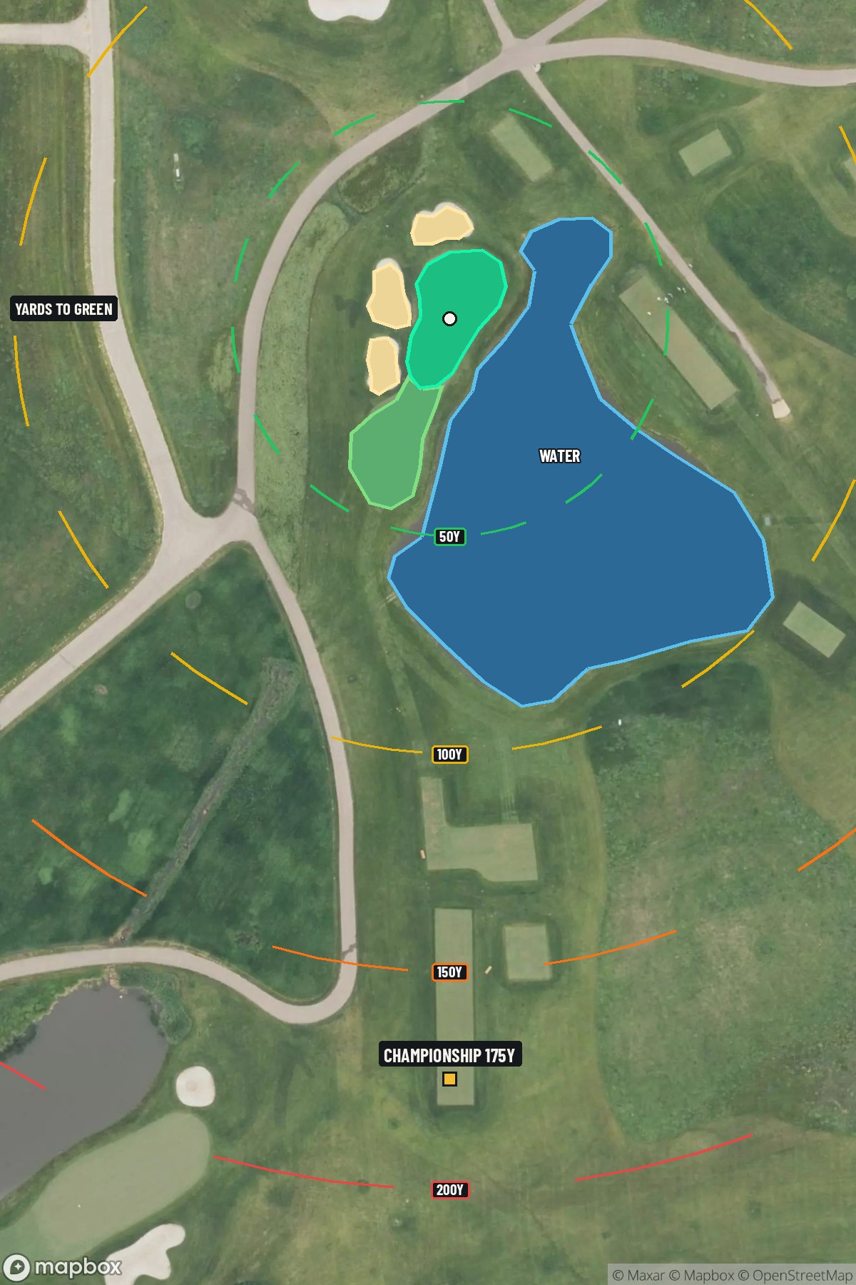 Hole 8 aerial at Hazeltine National Golf Club