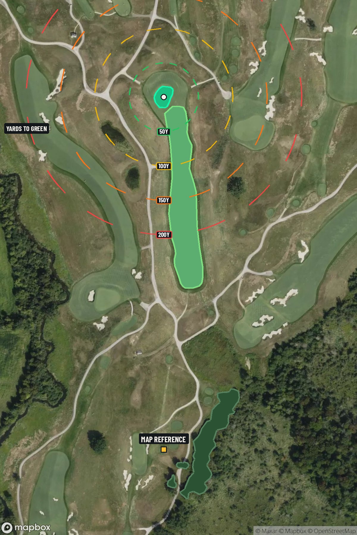 Hole 17 aerial at Erin Hills Golf Course