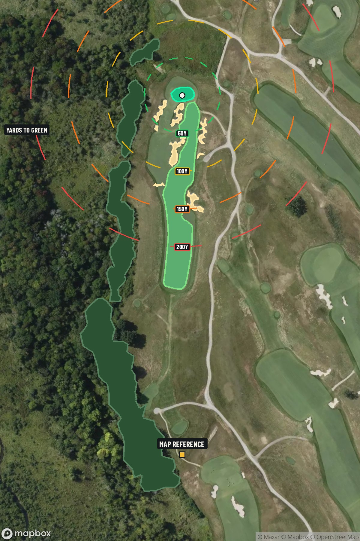 Hole 4 aerial at Erin Hills Golf Course