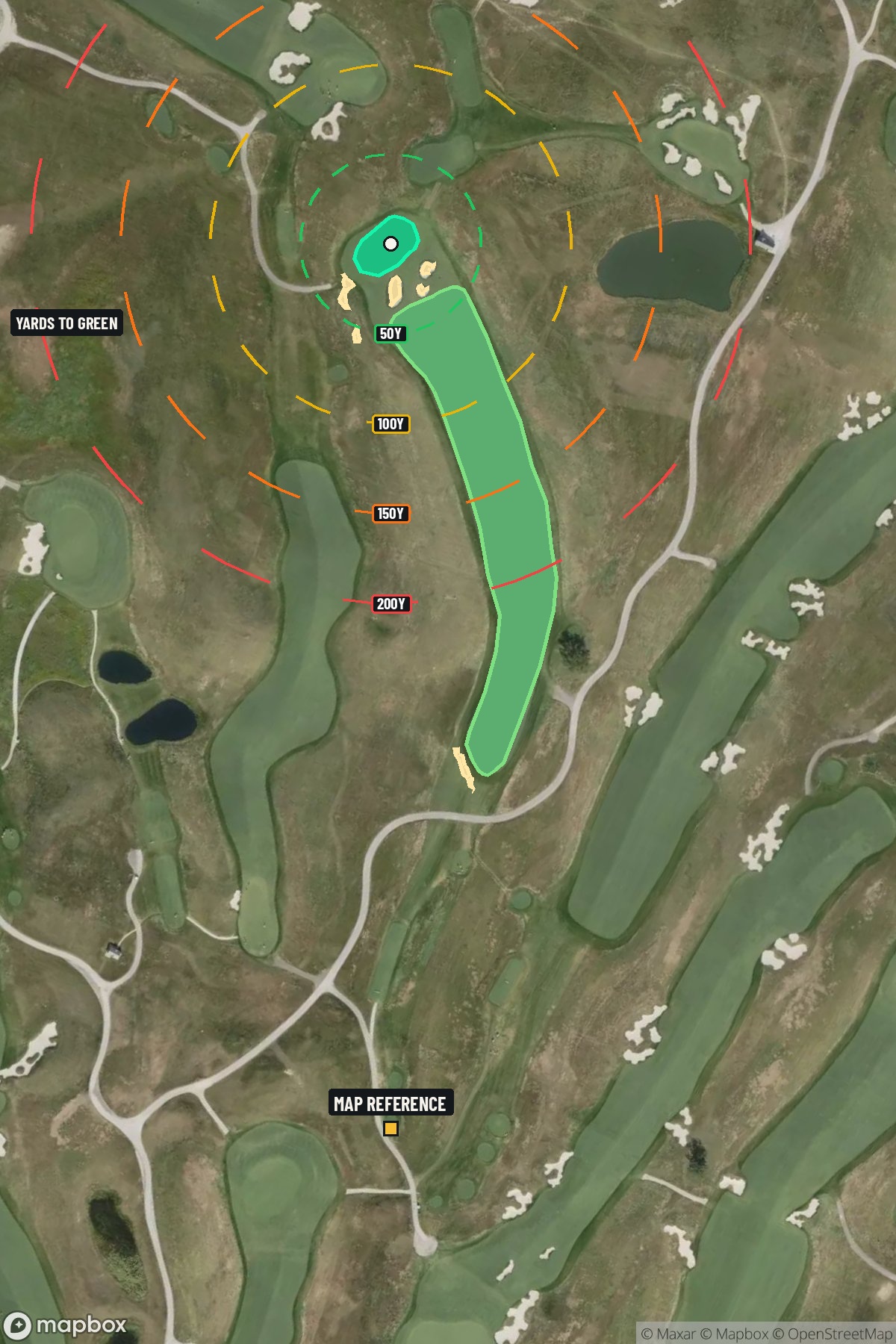 Hole 8 aerial at Erin Hills Golf Course
