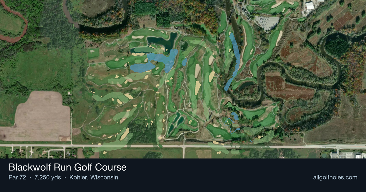 Blackwolf Run Golf Course aerial view