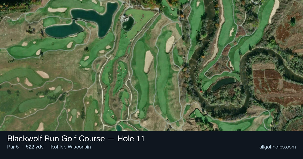 Hole 11 aerial at Blackwolf Run Golf Course
