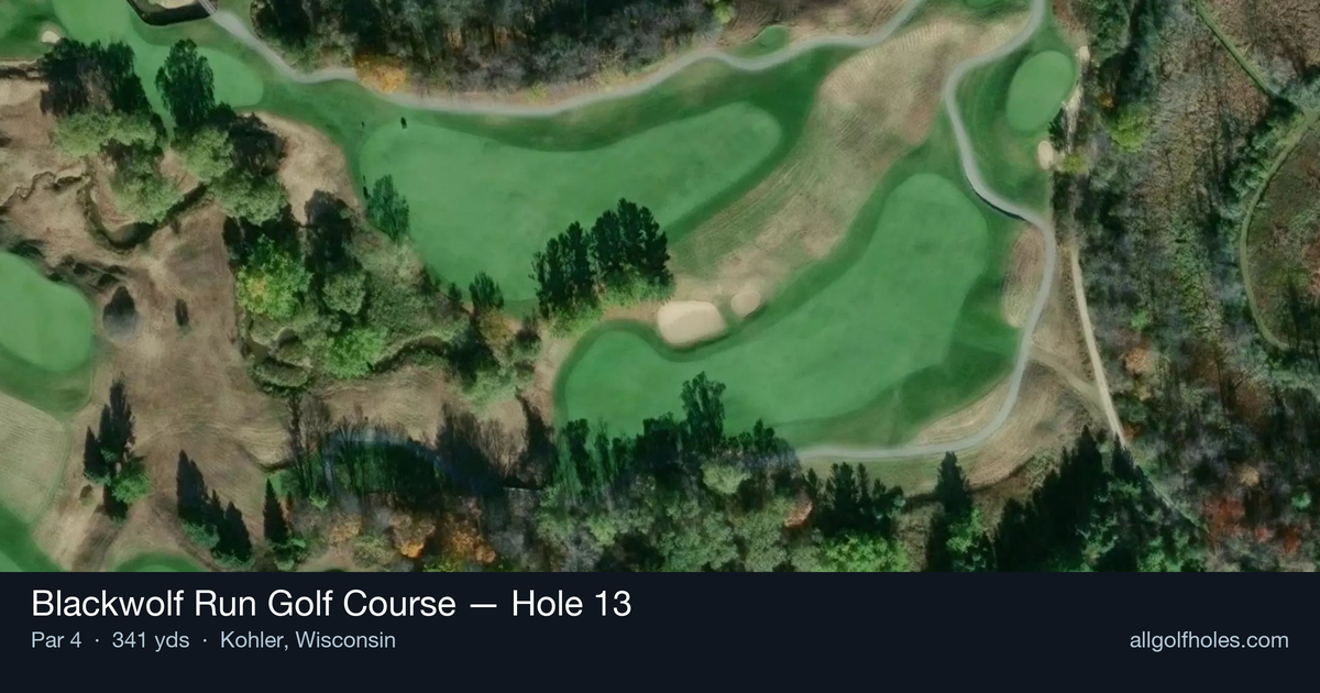 Hole 13 aerial at Blackwolf Run Golf Course