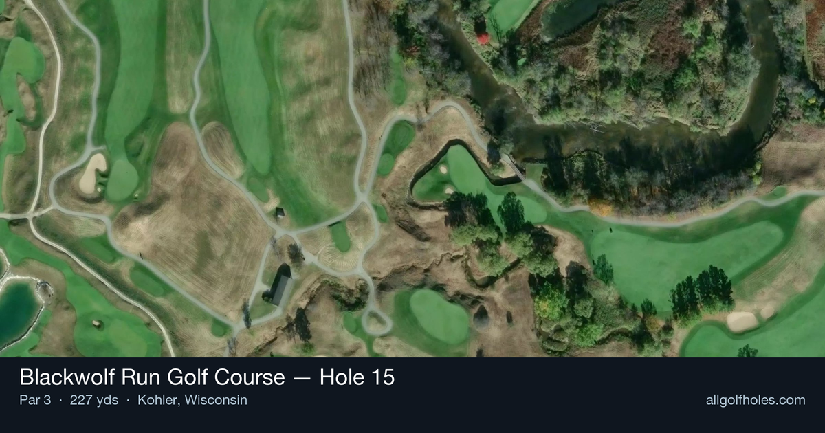 Hole 15 aerial at Blackwolf Run Golf Course
