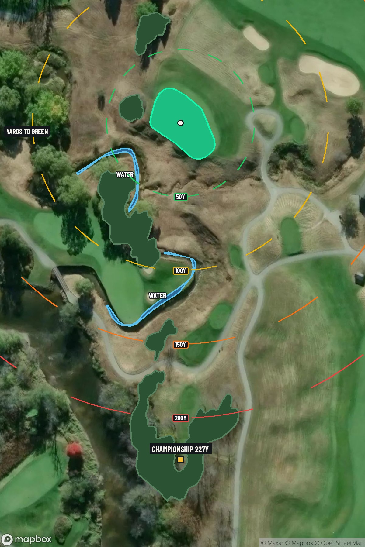 Hole 15 aerial at Blackwolf Run Golf Course