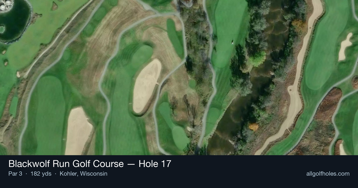 Hole 17 aerial at Blackwolf Run Golf Course