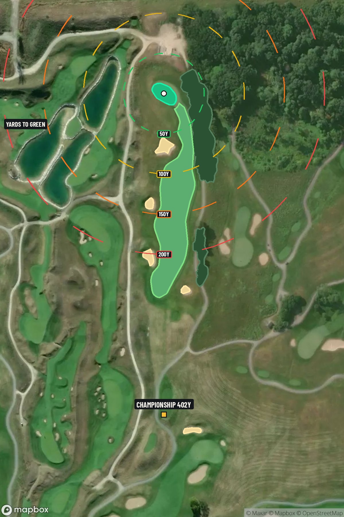 Hole 2 aerial at Blackwolf Run Golf Course