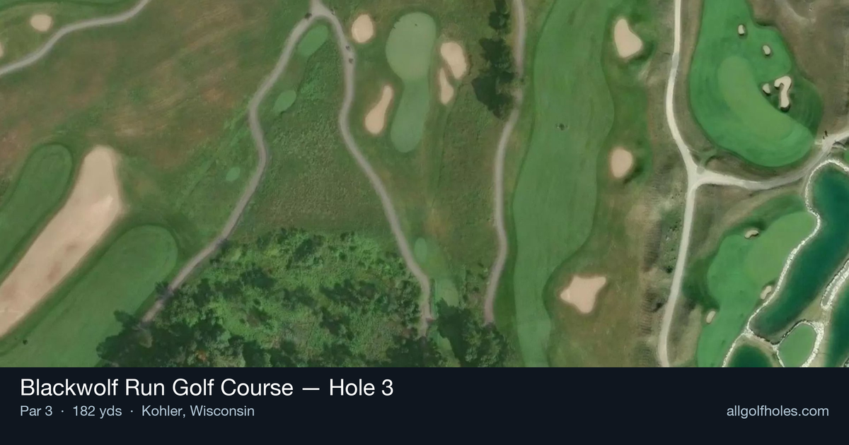 Hole 3 aerial at Blackwolf Run Golf Course