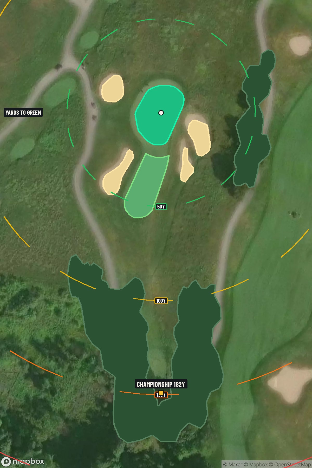 Hole 3 aerial at Blackwolf Run Golf Course