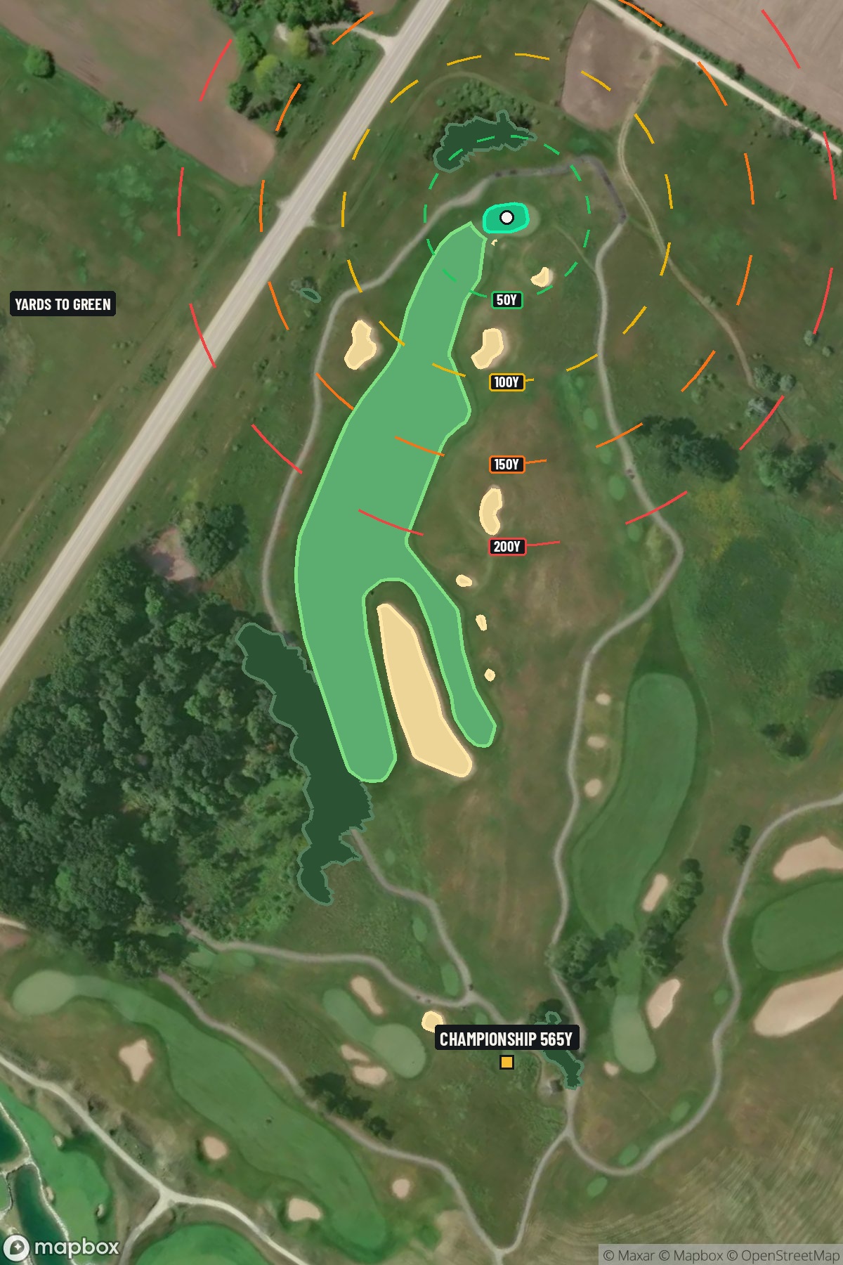 Hole 4 aerial at Blackwolf Run Golf Course