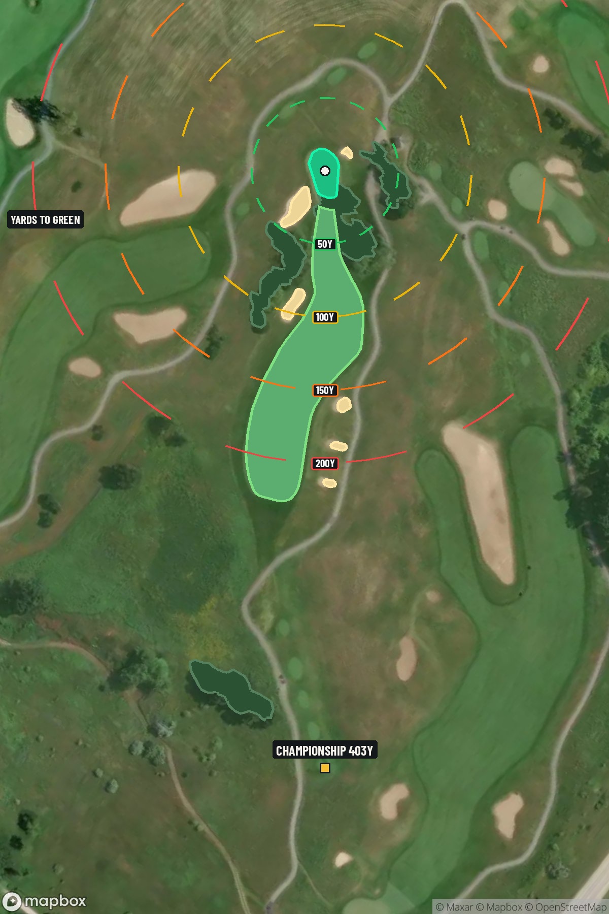 Hole 5 aerial at Blackwolf Run Golf Course