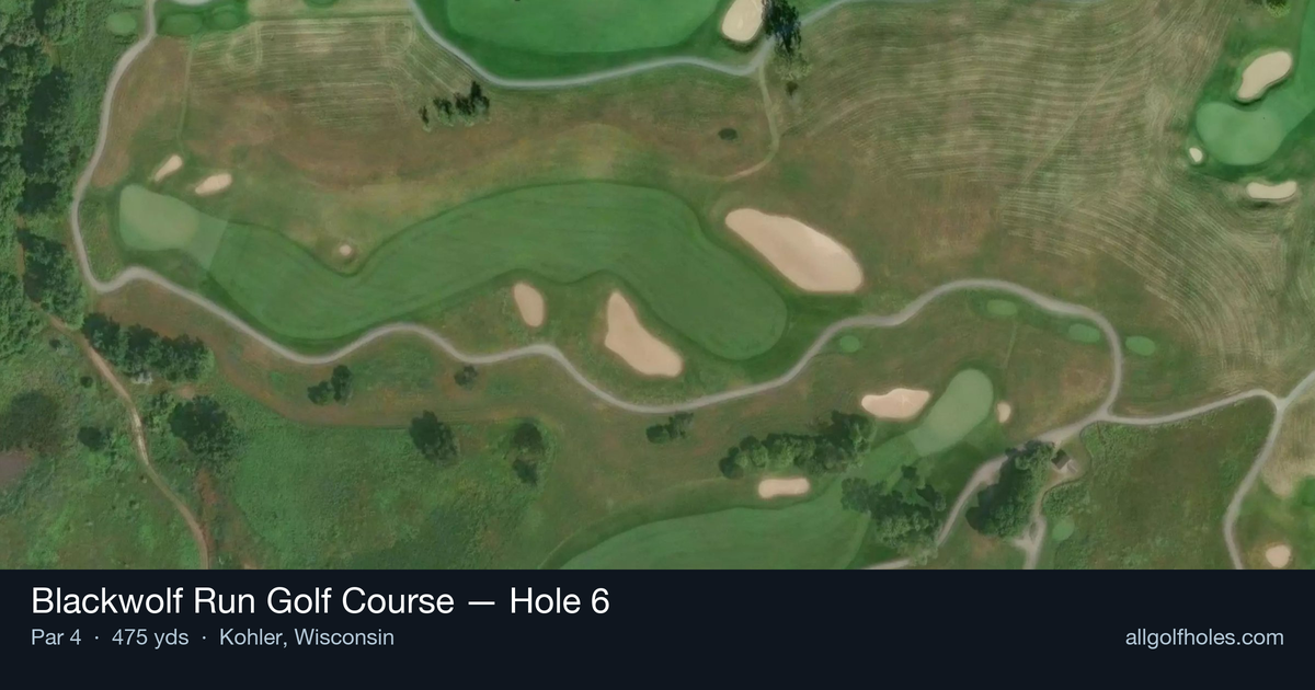 Hole 6 aerial at Blackwolf Run Golf Course