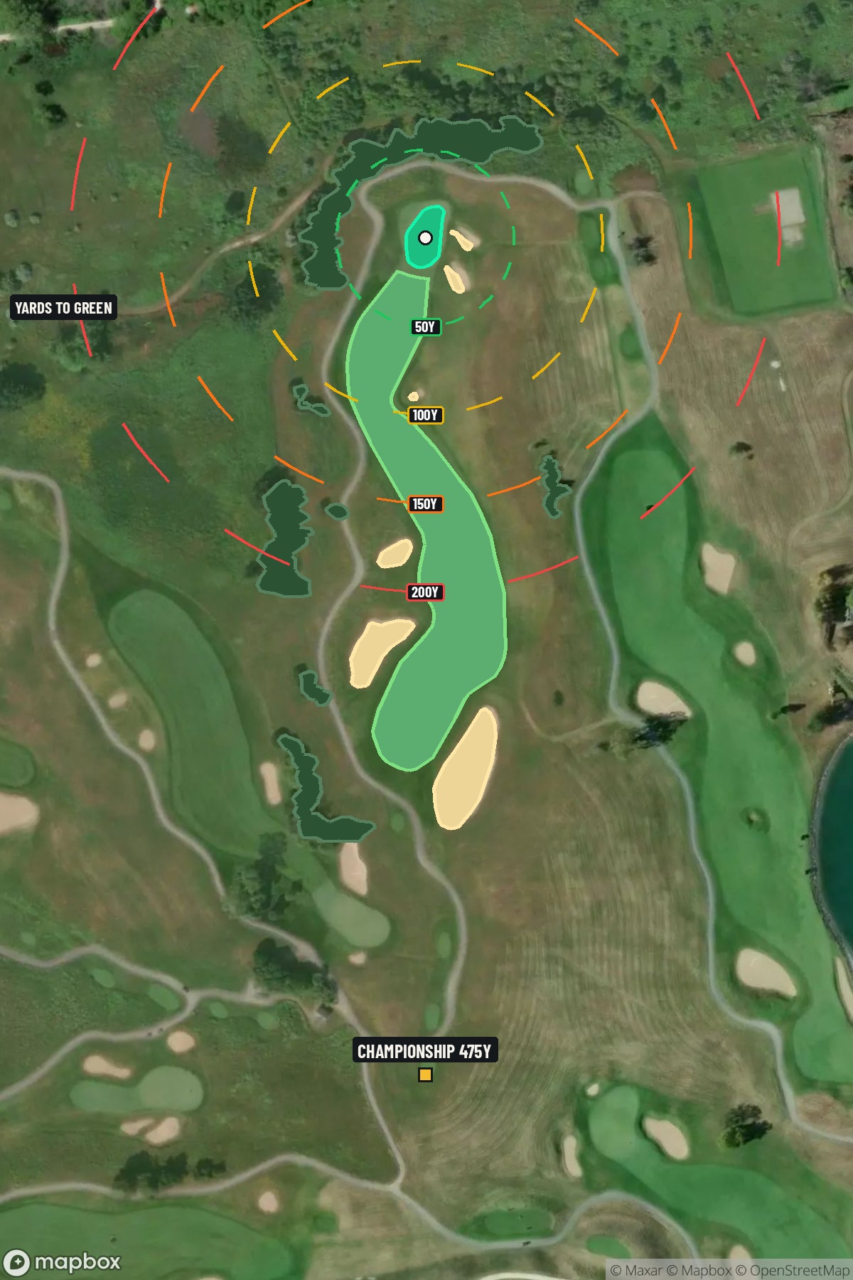 Hole 6 aerial at Blackwolf Run Golf Course