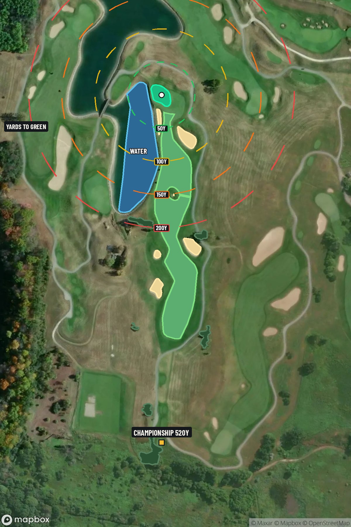 Hole 7 aerial at Blackwolf Run Golf Course