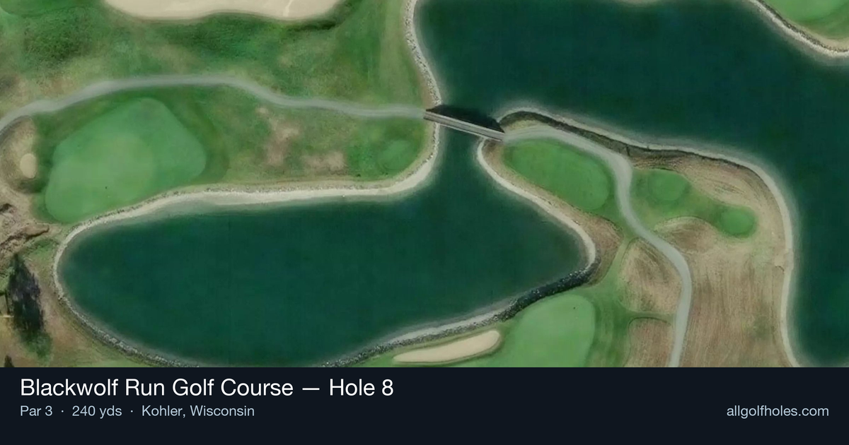 Hole 8 aerial at Blackwolf Run Golf Course