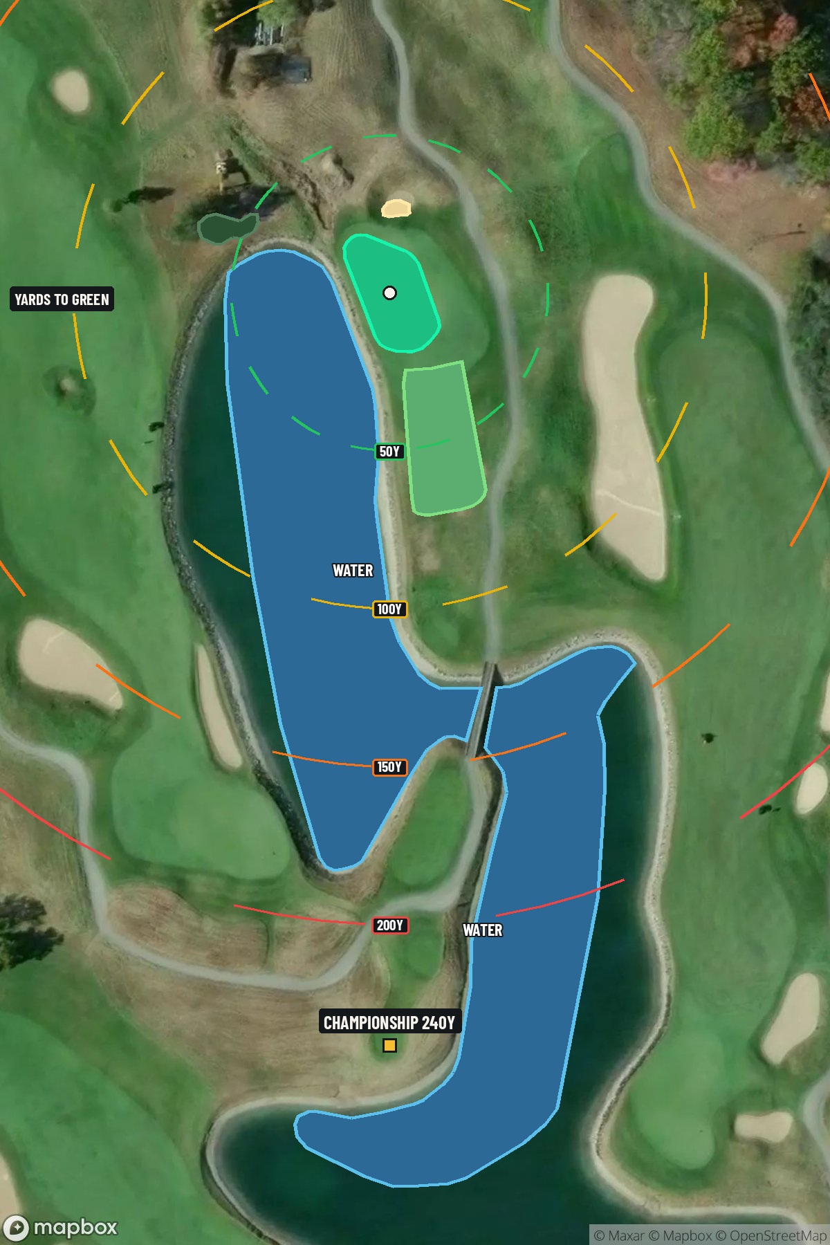 Hole 8 aerial at Blackwolf Run Golf Course