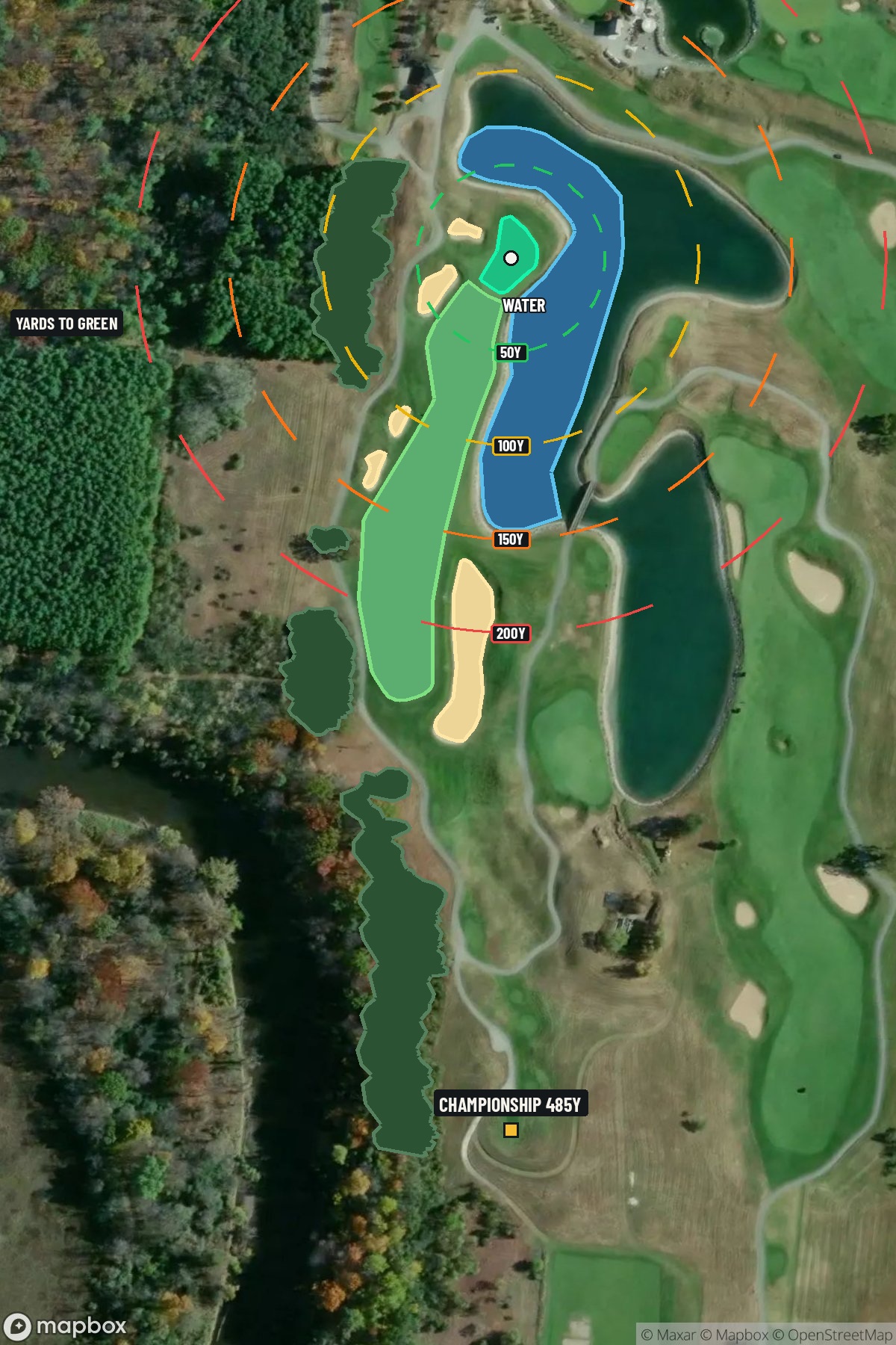 Hole 9 aerial at Blackwolf Run Golf Course
