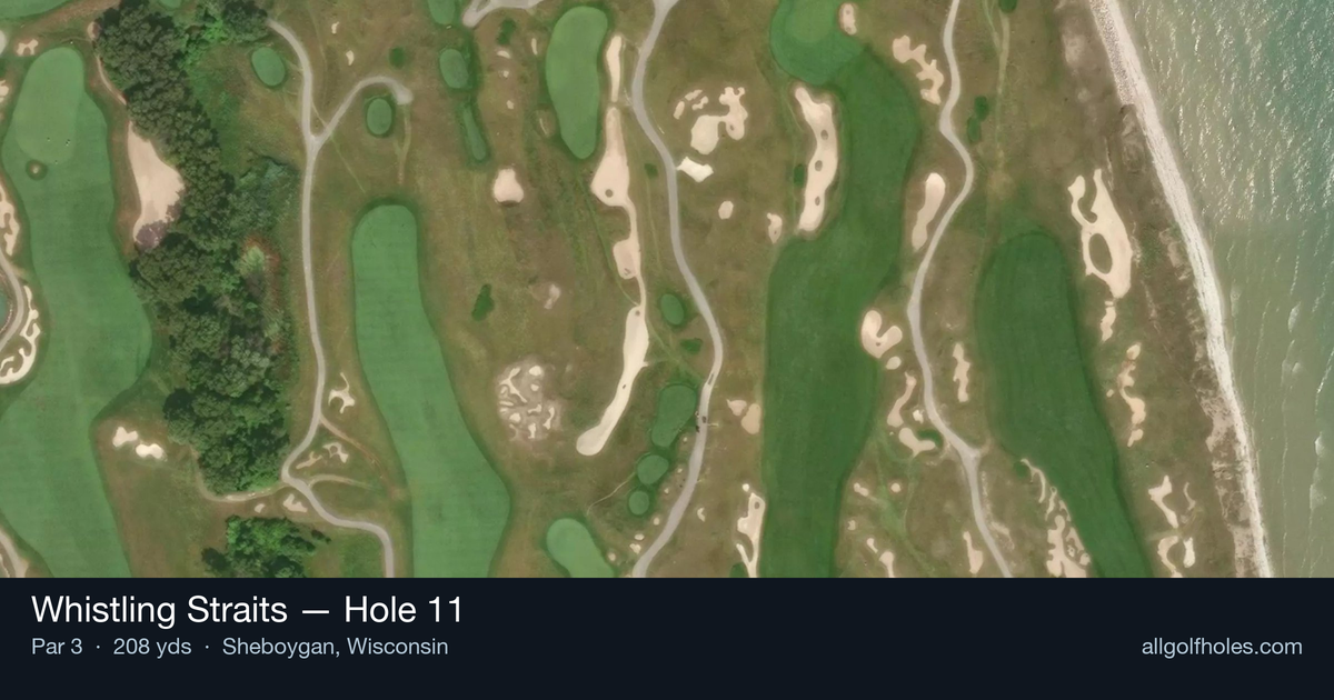 Hole 11 aerial at Whistling Straits