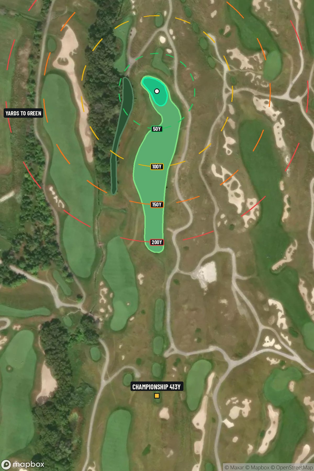 Hole 12 aerial at Whistling Straits