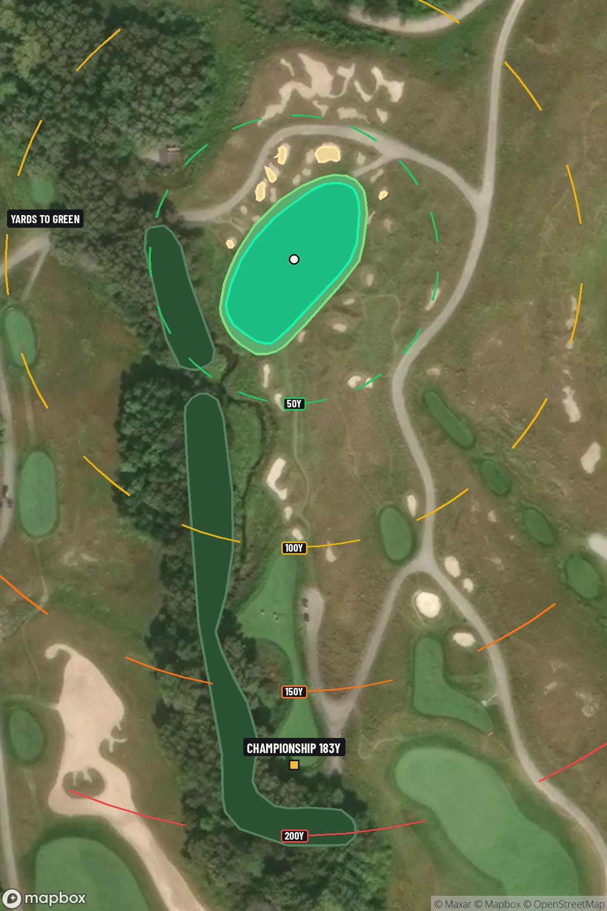 Hole 13 aerial at Whistling Straits