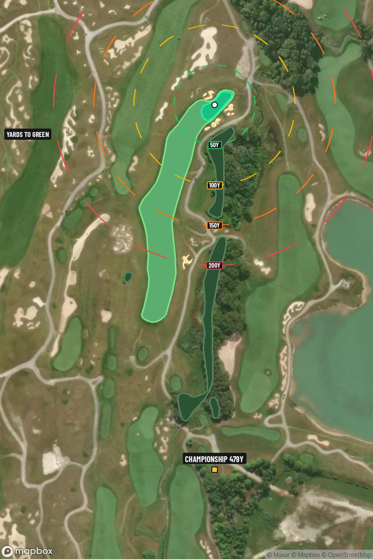 Hole 15 aerial at Whistling Straits