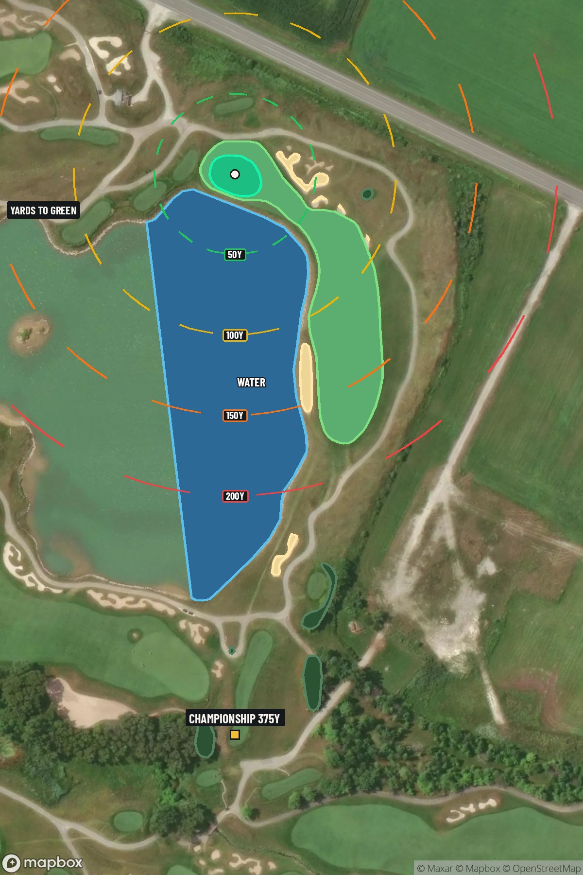Hole 17 aerial at Whistling Straits