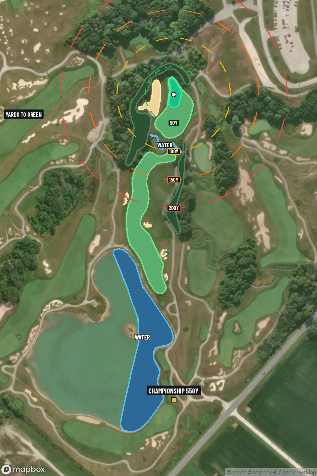 Hole 18 aerial at Whistling Straits