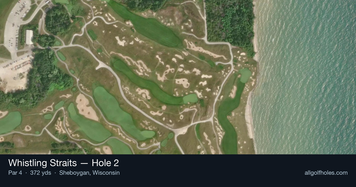 Hole 2 aerial at Whistling Straits