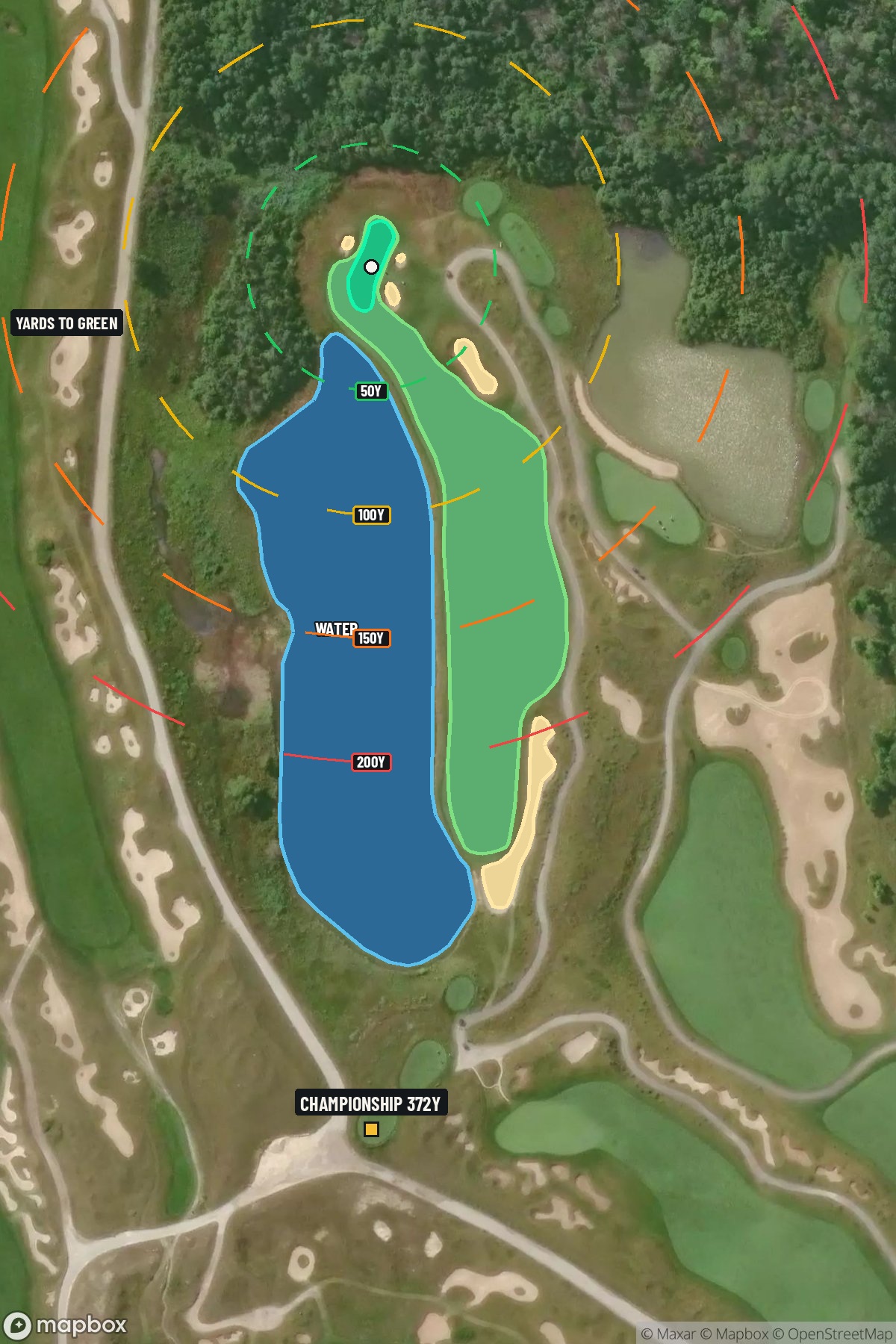 Hole 2 aerial at Whistling Straits