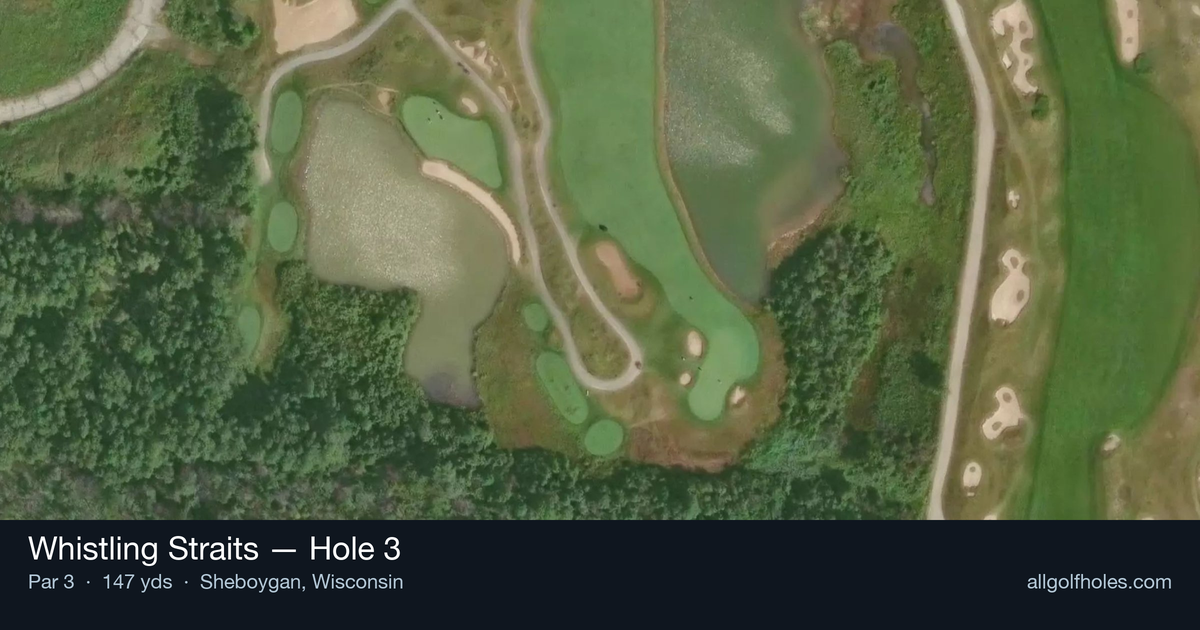 Hole 3 aerial at Whistling Straits