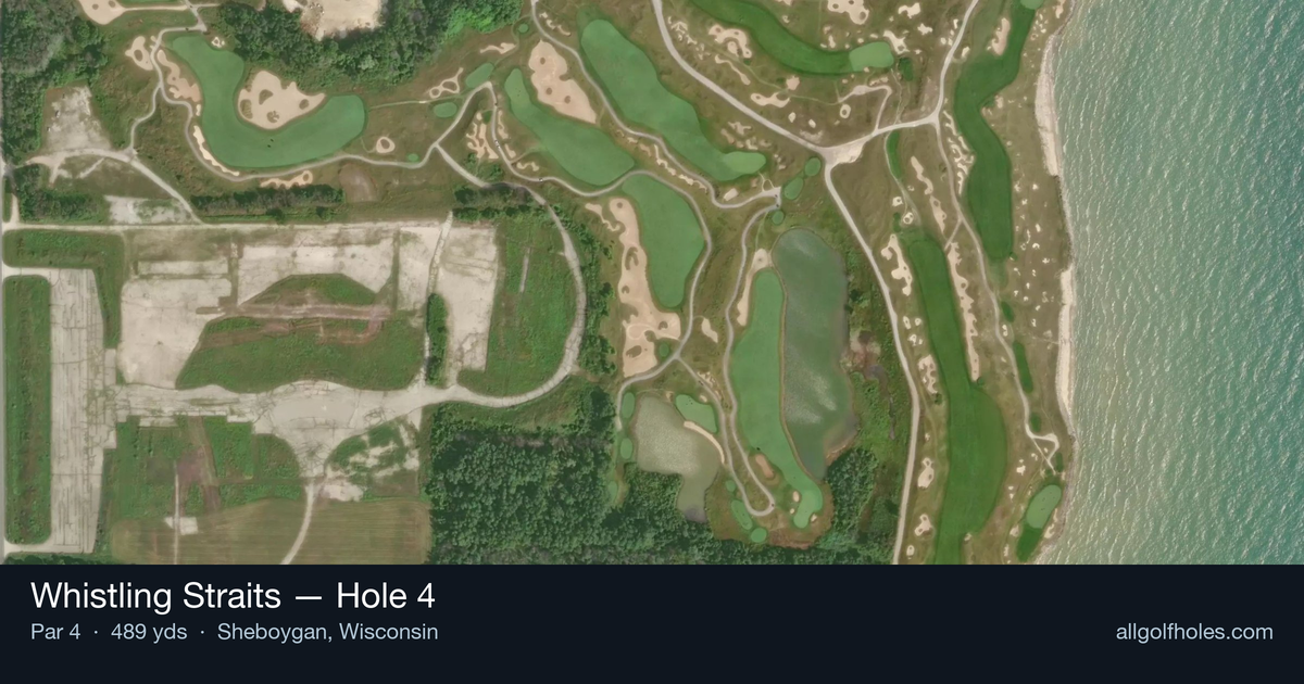 Hole 4 aerial at Whistling Straits