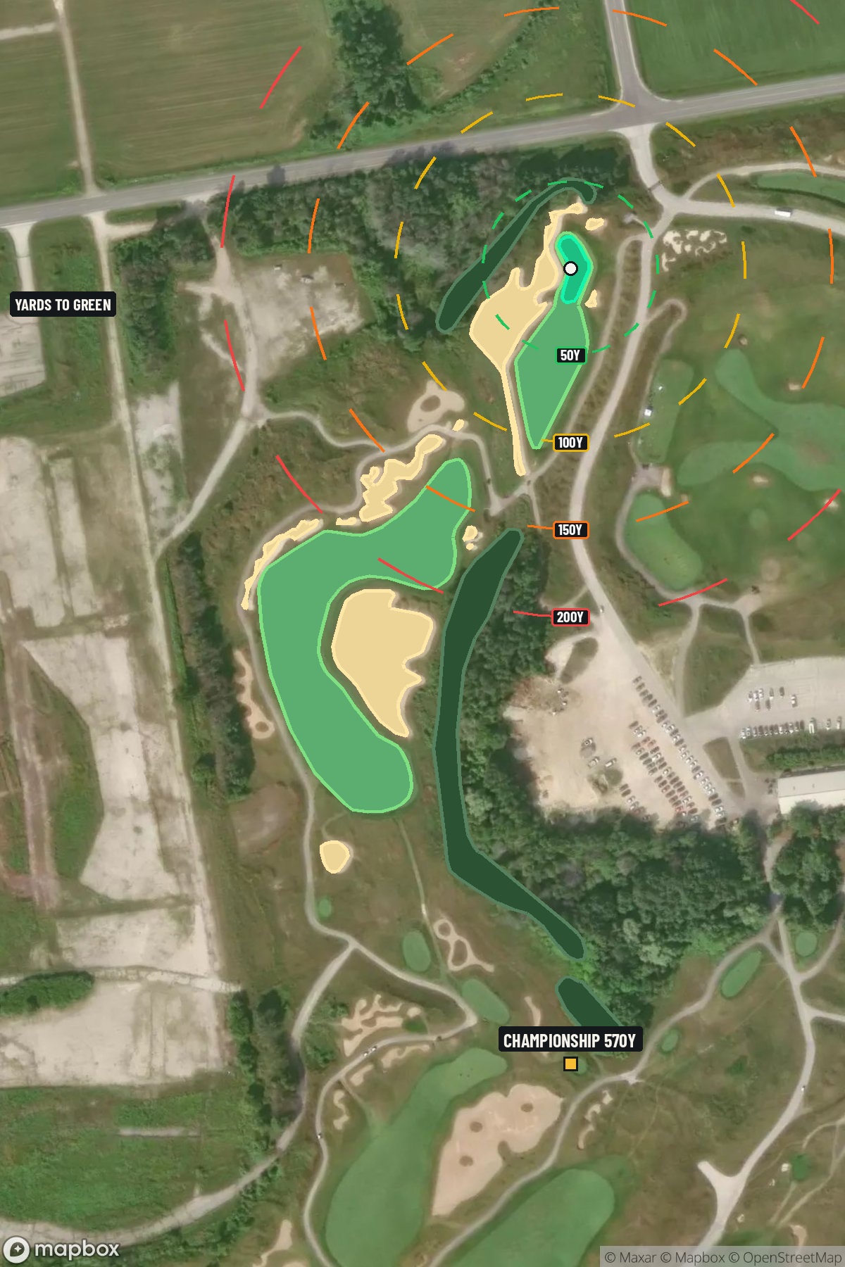 Hole 5 aerial at Whistling Straits
