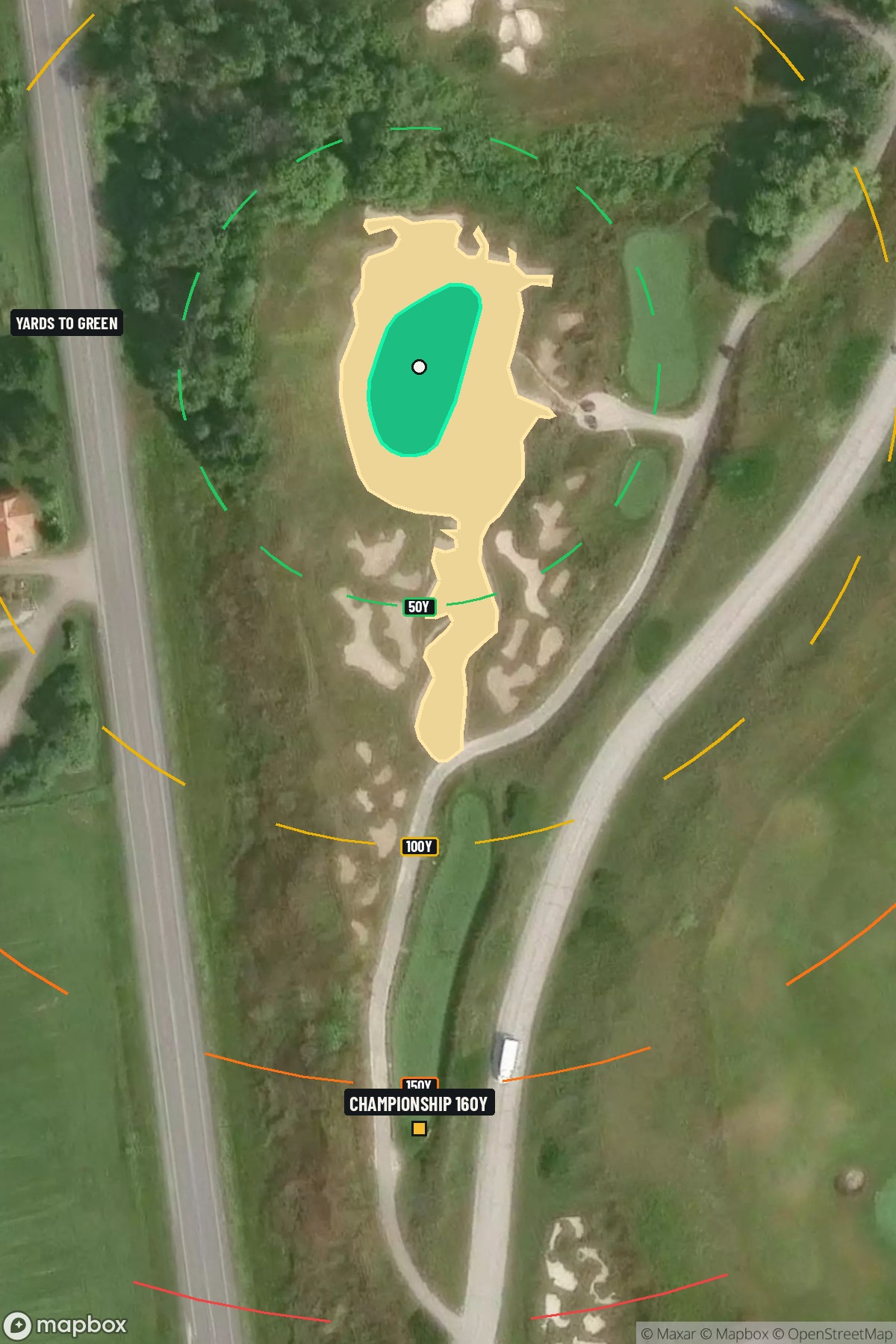Hole 6 aerial at Whistling Straits