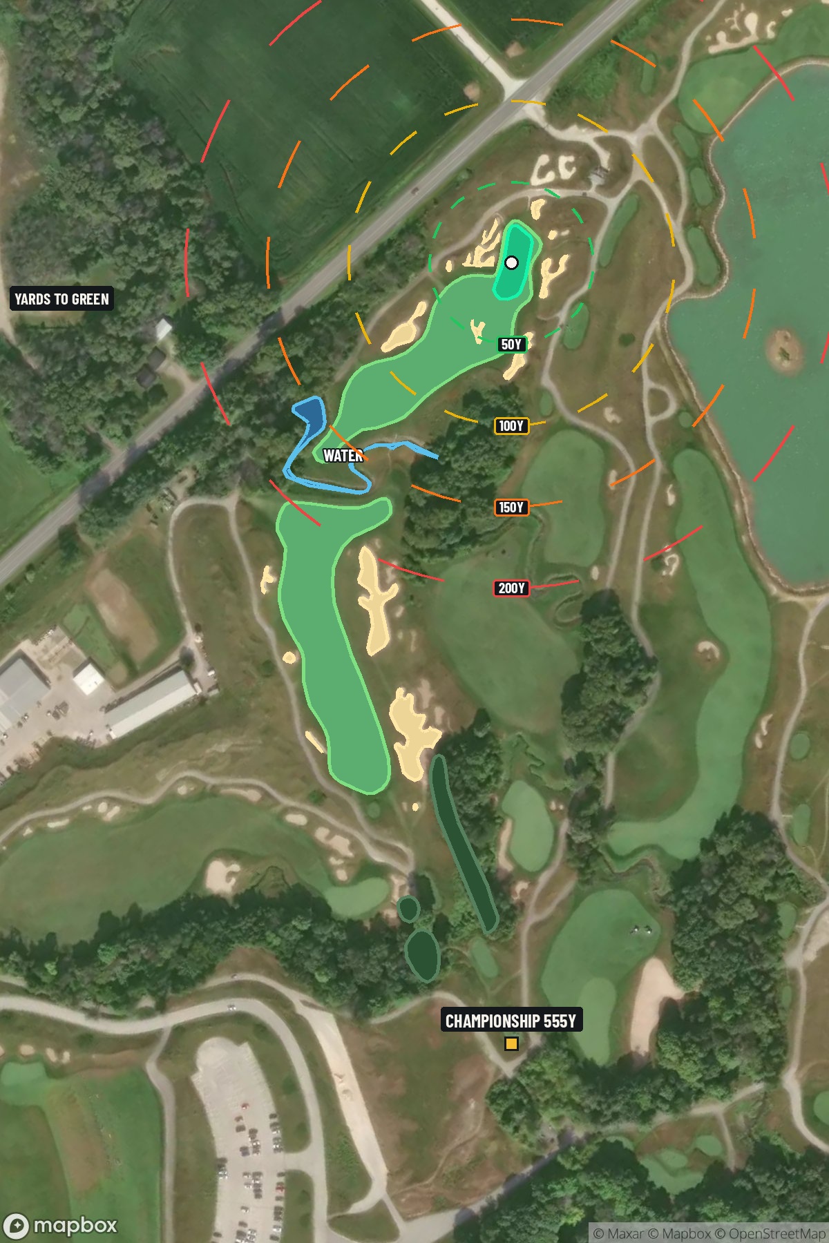 Hole 8 aerial at Whistling Straits