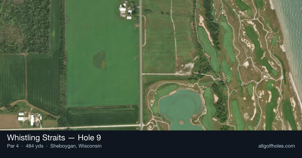 Hole 9 aerial at Whistling Straits