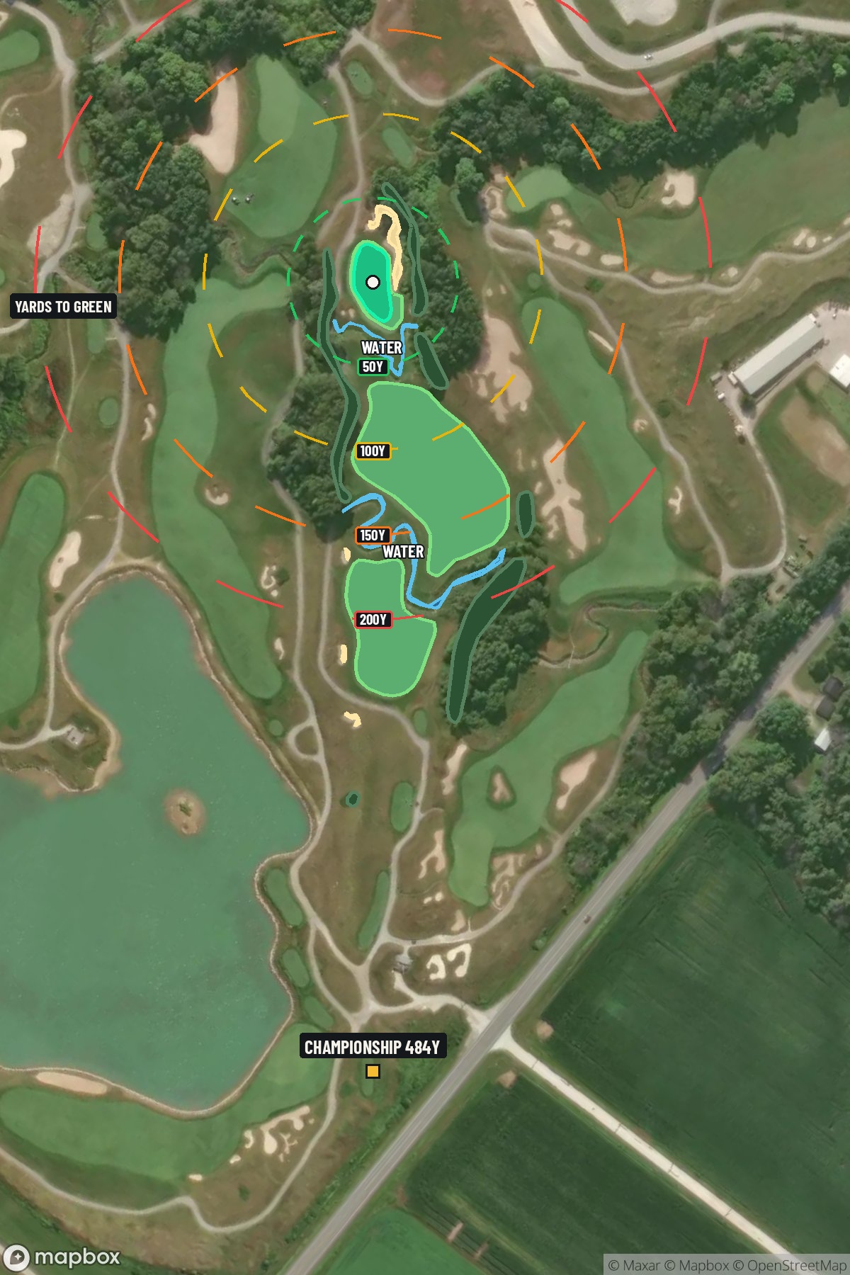 Hole 9 aerial at Whistling Straits