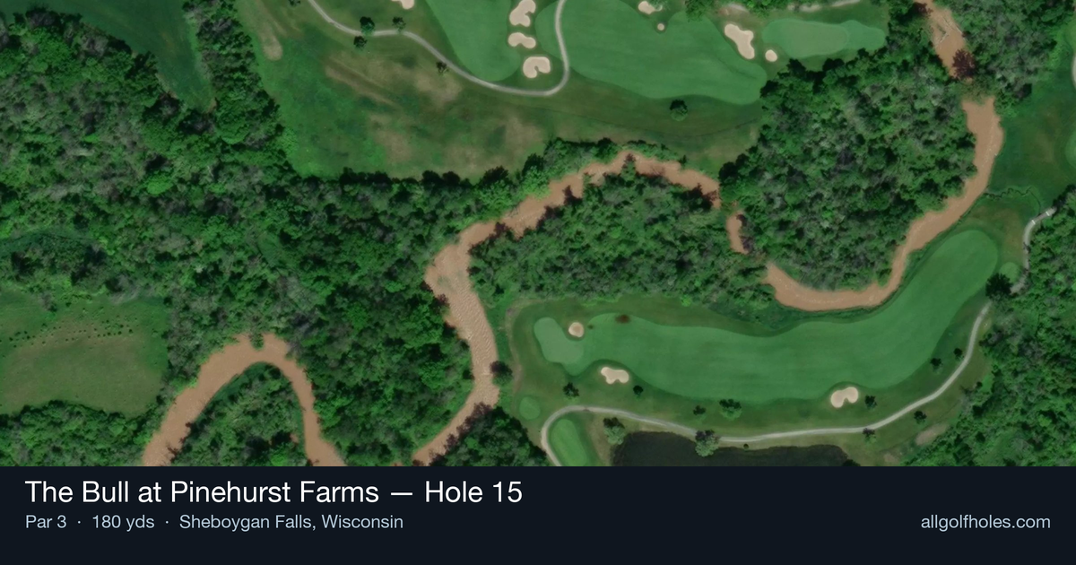 Hole 15 aerial at The Bull at Pinehurst Farms
