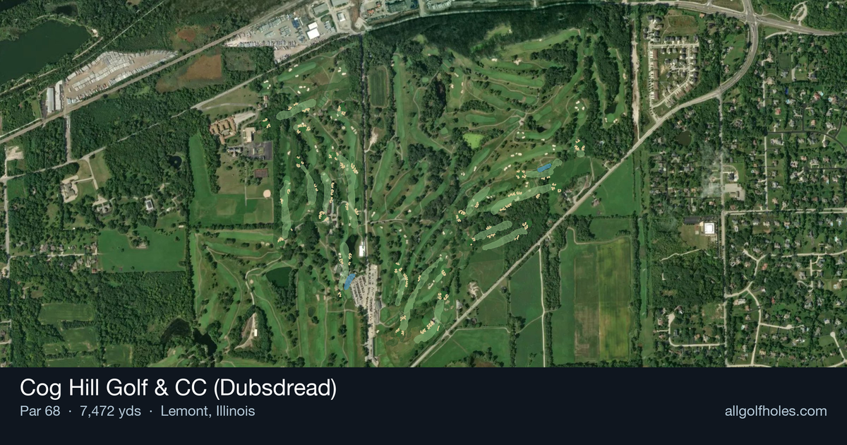 Cog Hill Golf & CC (Dubsdread) aerial view