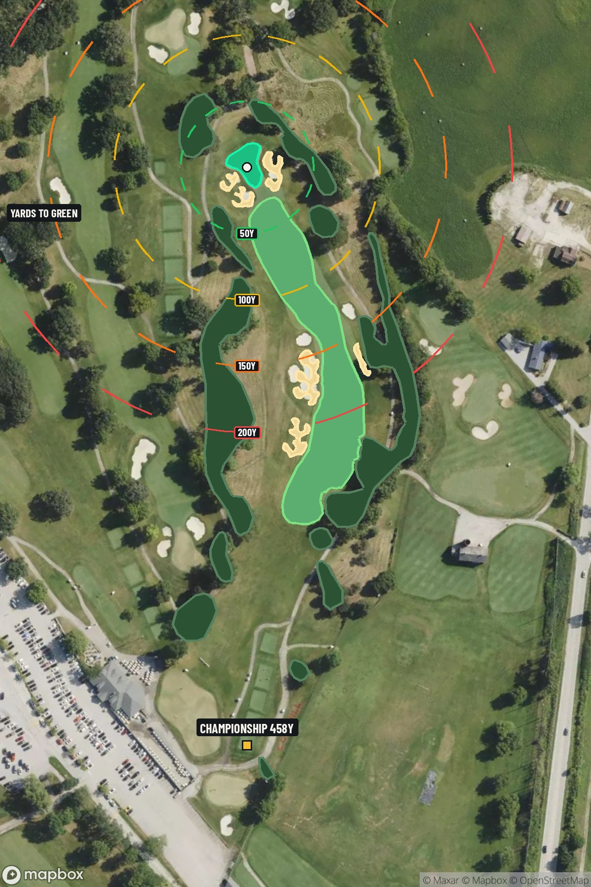 Hole 1 aerial at Cog Hill Golf & CC (Dubsdread)