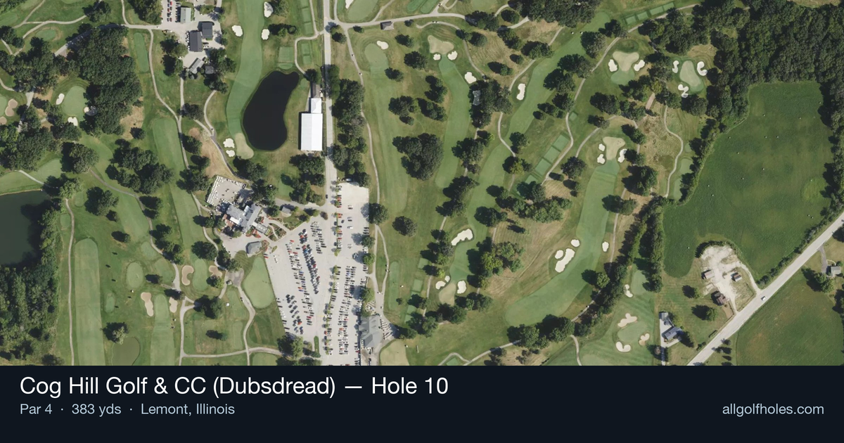 Hole 10 aerial at Cog Hill Golf & CC (Dubsdread)
