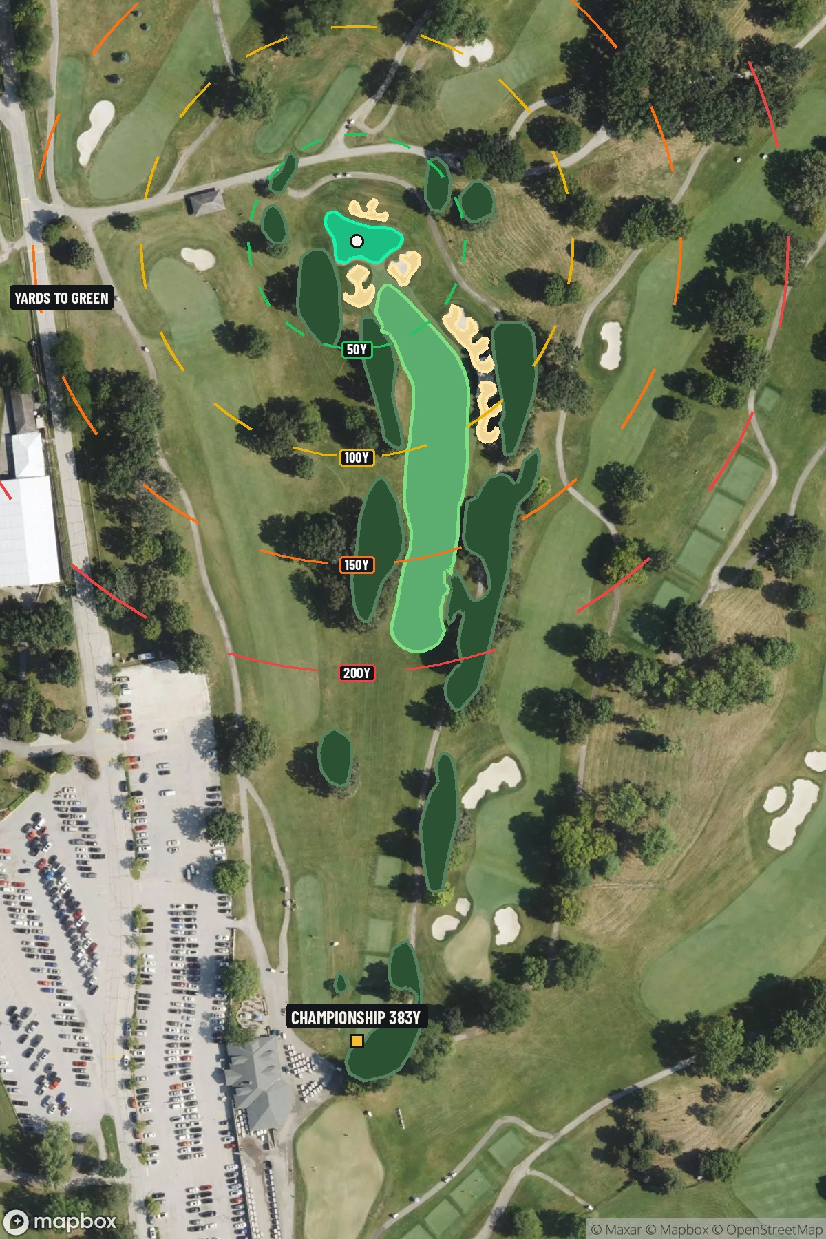 Hole 10 aerial at Cog Hill Golf & CC (Dubsdread)