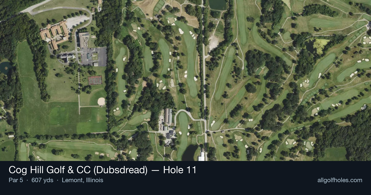 Hole 11 aerial at Cog Hill Golf & CC (Dubsdread)