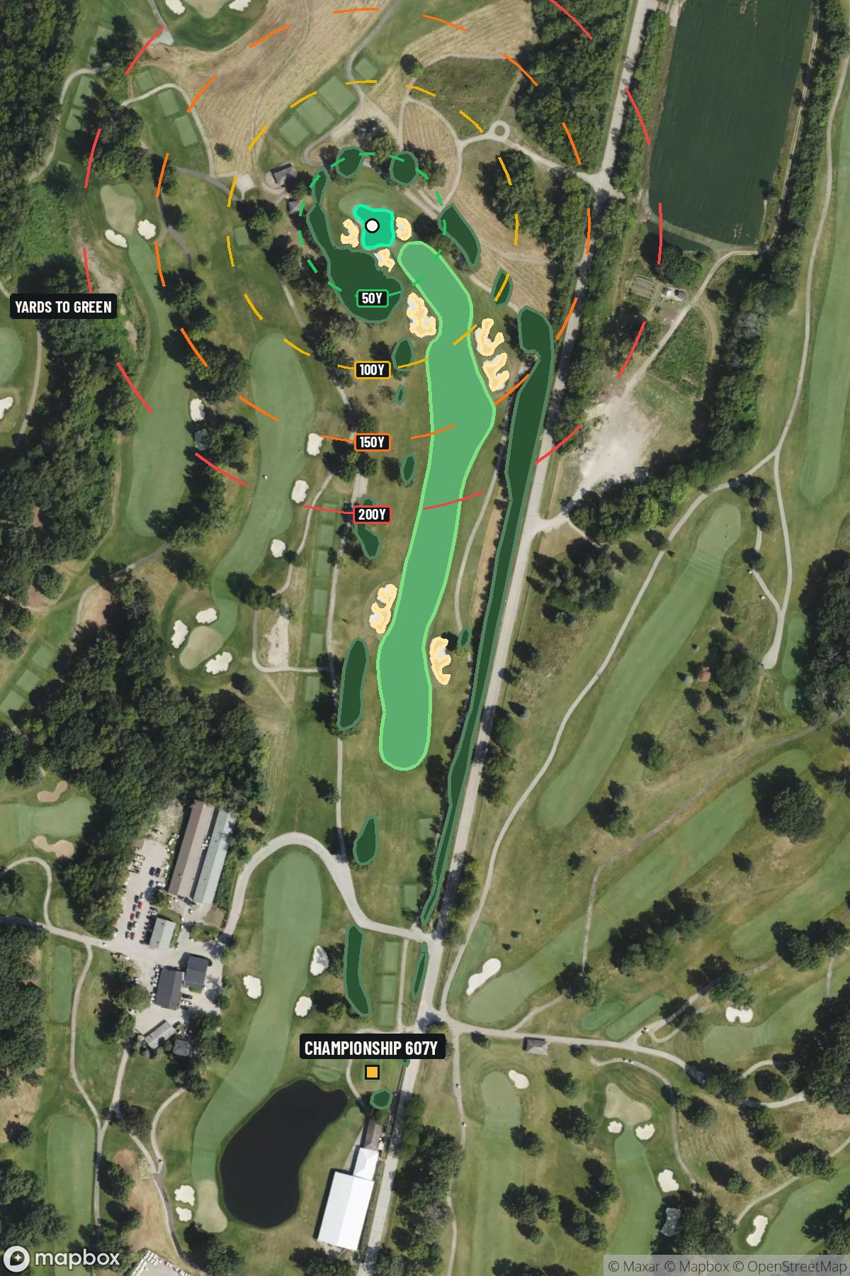 Hole 11 aerial at Cog Hill Golf & CC (Dubsdread)