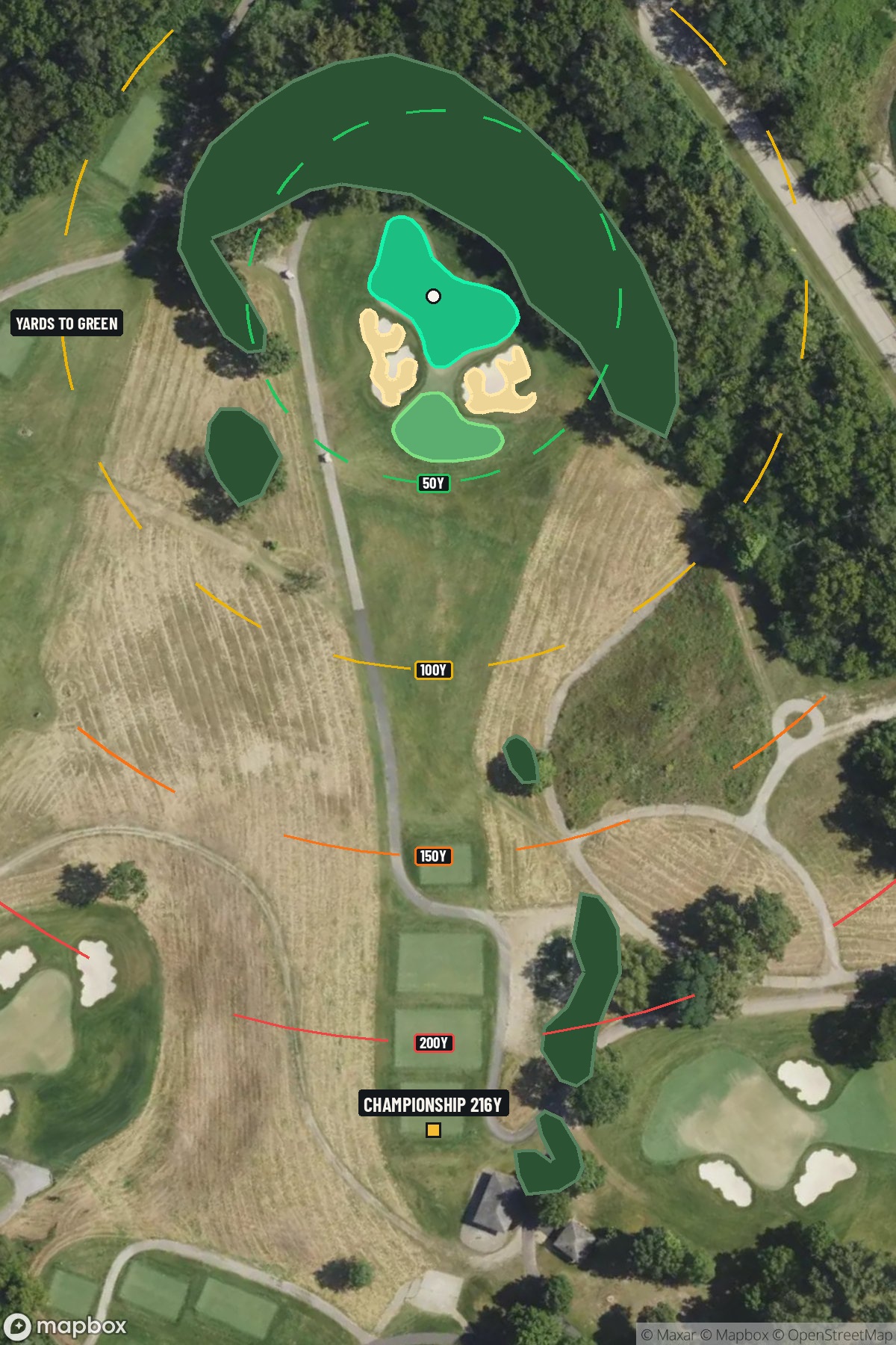 Hole 12 aerial at Cog Hill Golf & CC (Dubsdread)