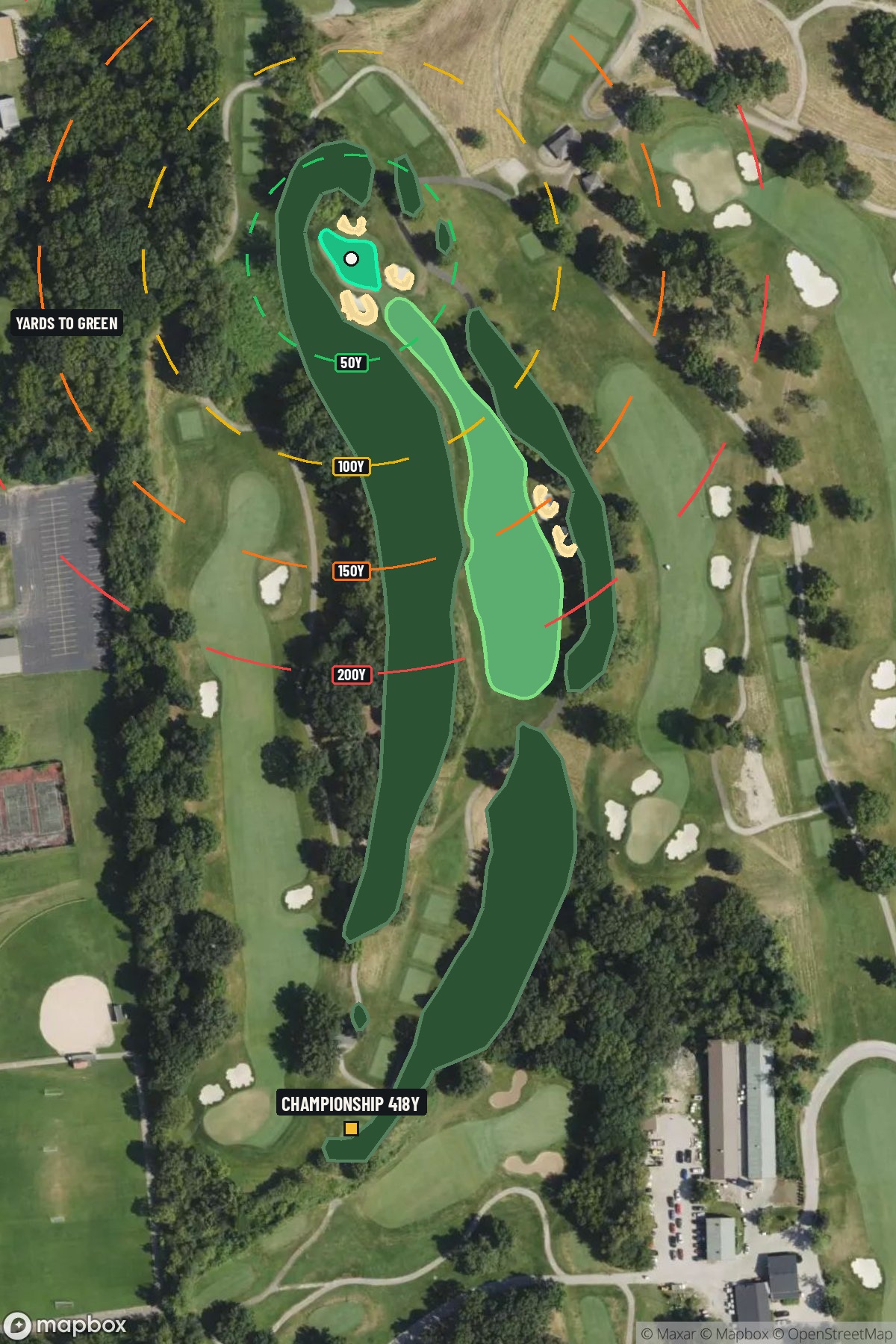 Hole 16 aerial at Cog Hill Golf & CC (Dubsdread)