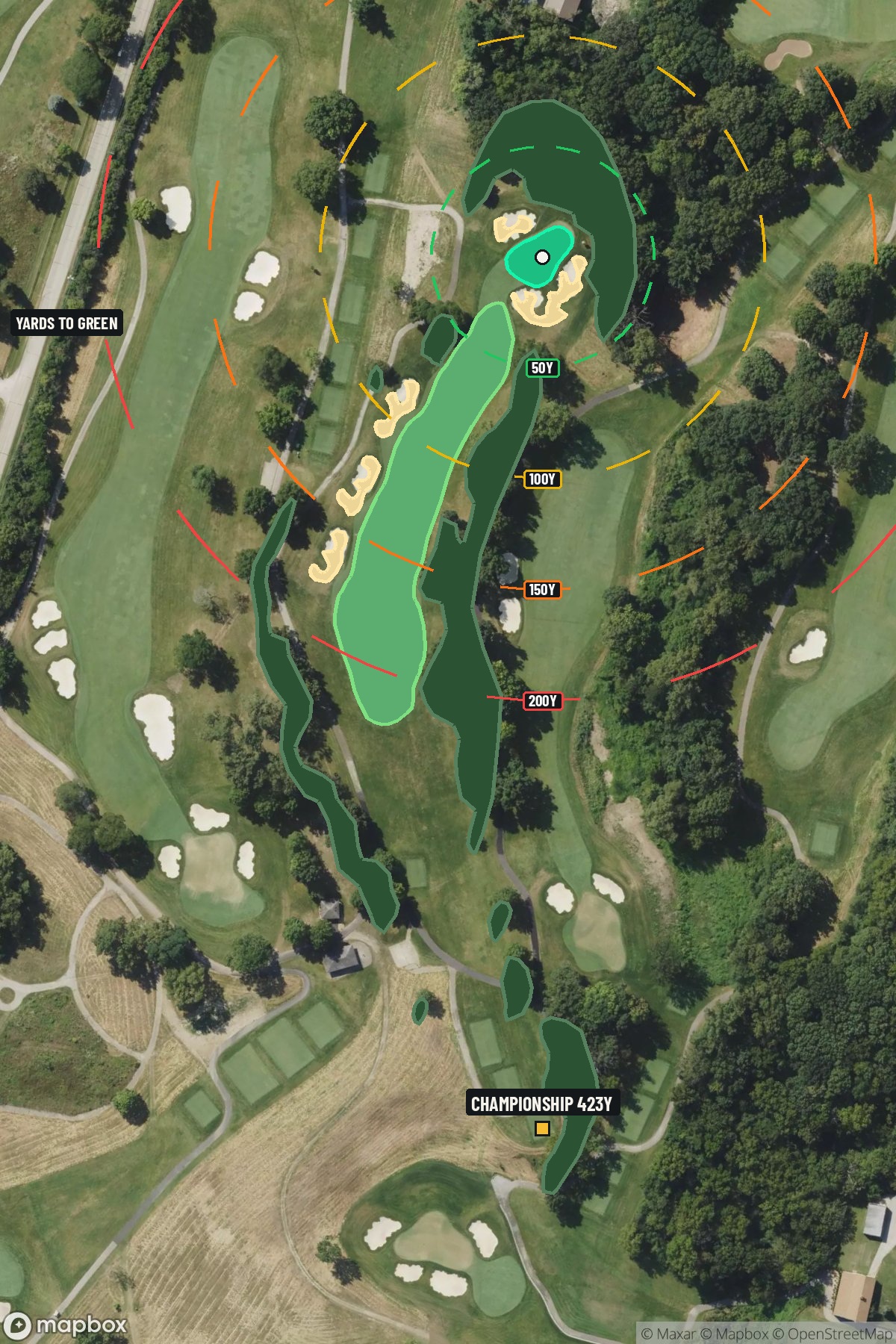 Hole 17 aerial at Cog Hill Golf & CC (Dubsdread)