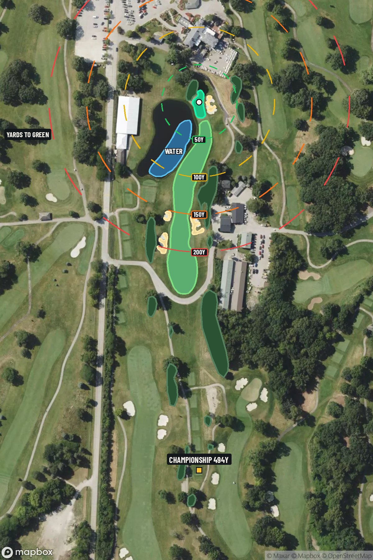 Hole 18 aerial at Cog Hill Golf & CC (Dubsdread)