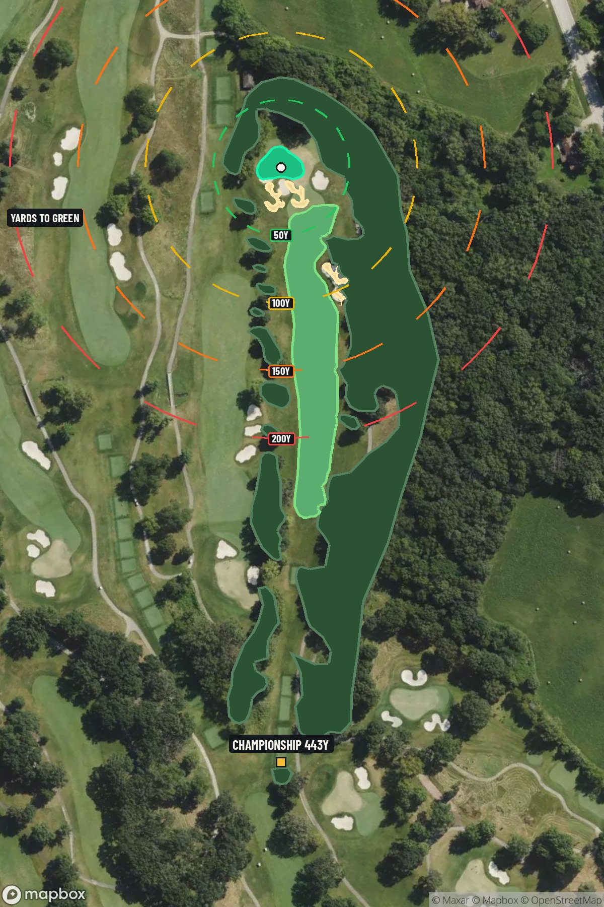 Hole 3 aerial at Cog Hill Golf & CC (Dubsdread)